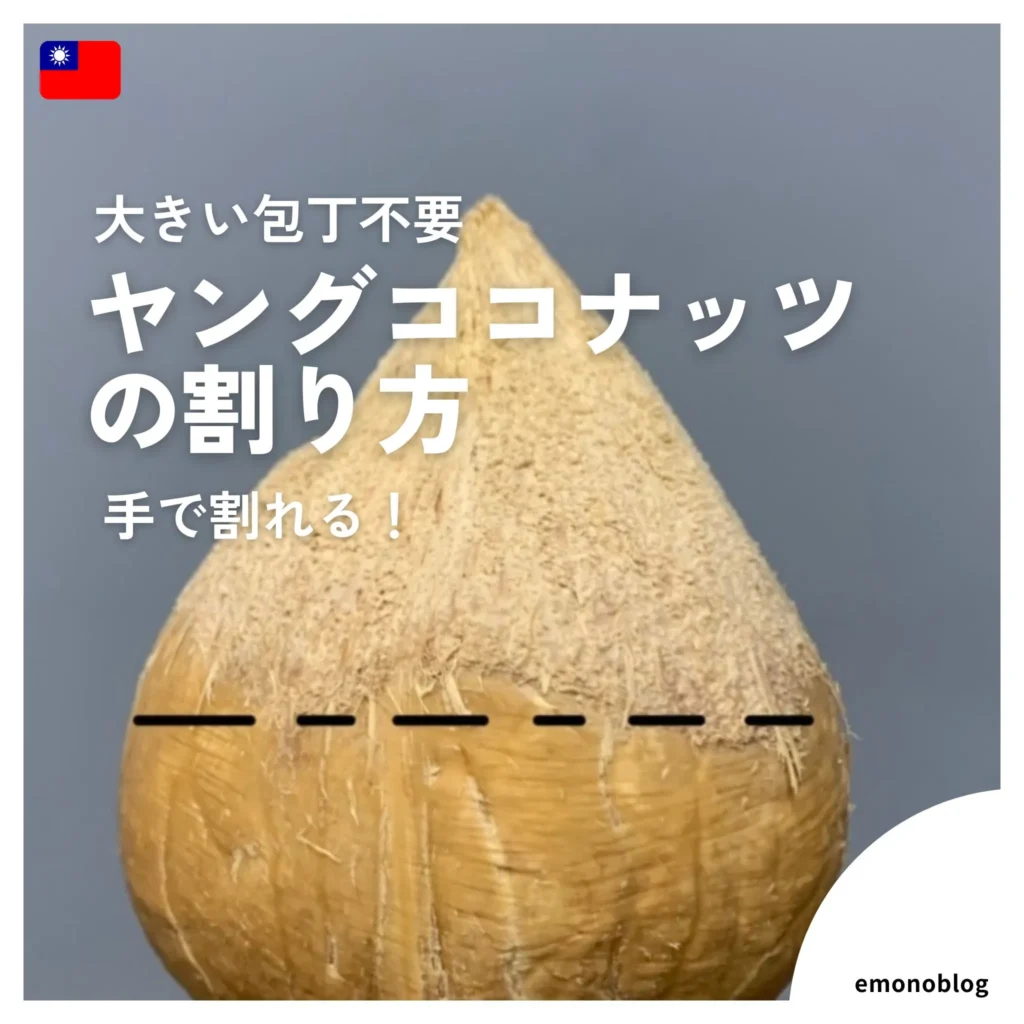 【大きい包丁不要!】ヤングココナッツの割り方